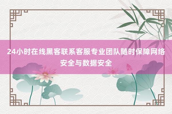 24小时在线黑客联系客服专业团队随时保障网络安全与数据安全